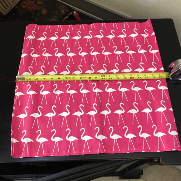 Flamingo Cloth napkins with Flamingo napkin rings Set of 2), New - Picture 2 of 4
